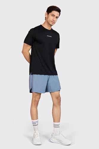 Image of FUAARK Men Solid Slim Fit Polyester Gym & Running Wear Tshirt