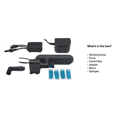 Green Killing Machine UVC Klärer für Aquarien (GKM) | UV Filter | Pumpe inklusive | kein Außenfilter nötig | Sterilisator zur Keimreduktion | Wasserklärer & Algenvernichter Gegen Algen (GKM9-9 Watt)