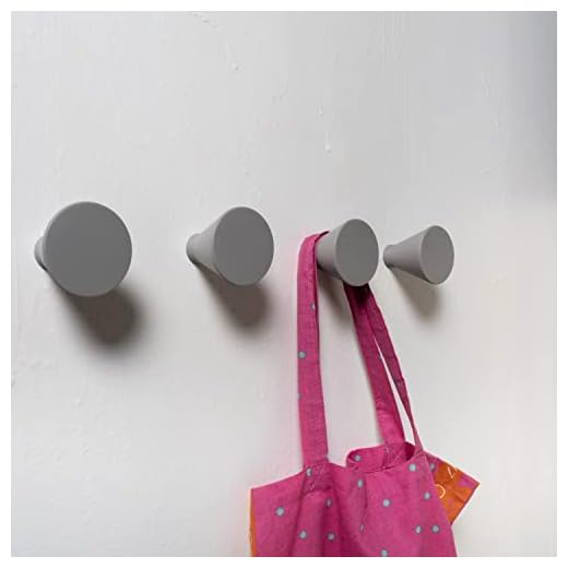nidoshu YCONIC 4 Percheros Pared Individuales Decorativos Gris | Ganchos para Colgar Ropa en Pared Dormitorio Baño Cocina o Recibidores | Perchero Colgador Pared Infantil o Habitaciones Originales