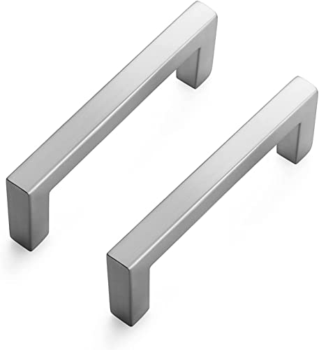 Starby 30 Pack Square Bar Drawer Handles Kitchen Cabinet Handles Brushed Nickel Drawer Pulls Kitchen Cabinet Hardware Kitchen Handles Cabinet Pulls (6 Inch, 30)