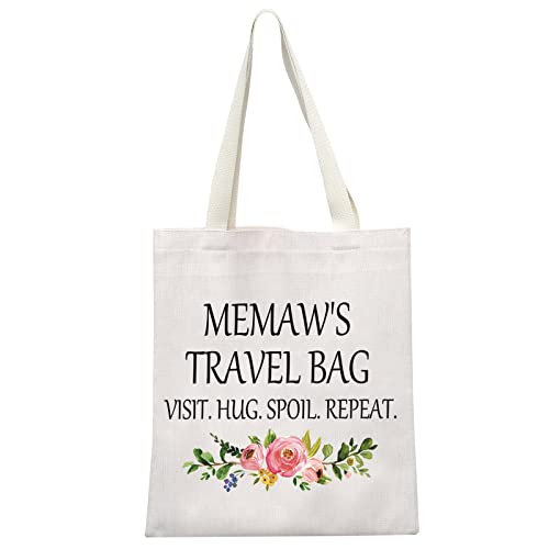 GJTIM Memaw Travel Gift Memaw Birthday Gift Grandma Toiletry Bag Travel Bag Gift for Grandmother (Memaw's Travel Tote)