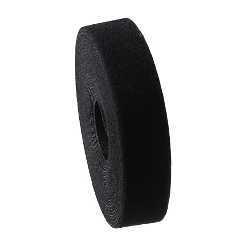 Image of 1 inch x 16' Hook & Loop Power Fastener Rolls,Black Double Sided Self Adhesive Interlocking Tape Rolls,Black Sticky Back Strip Tape Fastener for Home Office School Car and Crafting Organization