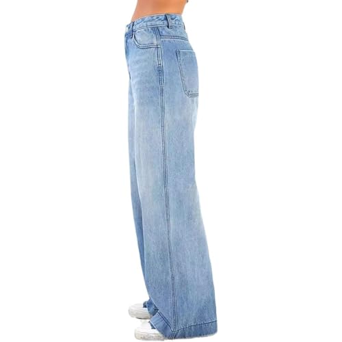 Women's Anotherchill Sweatpant Jeans 2025 High Waisted Denim Drawstring Wide Leg Jean Casual Baggy Pant with Pocket4