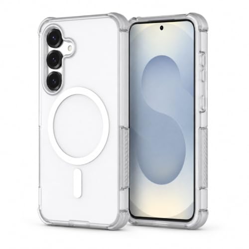 Image of MagPro Armor Case for Samsung Galaxy S25 | Strong MagSafe Compatible Cover, Rugged Hybrid Protection, Hard PC Back, Soft TPU Bumper, Shockproof, Scratch Resistant | Grey