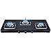 Elica Slimmest 3 Burner Gas Stove | 773 CT VETRO (Slim Line SPF) | Forged Brass Burners | Square Enameled Grid | Toughened Glass Top | Manual Ignition | Black