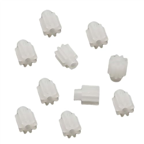 Shaft Pinion 10pcs Plastic Spur Gear 0.3 Module 9 Teeth 1mm Shaft Mini Coreless Motor Gear 91A DIY Aircraft Motor Pinion Straight Gear Motor Transmission