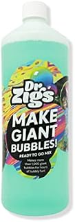 Dr Zigs Eco Giant Bubble Mix - Original Ready-to-Go 1 Litre - For Wands, Professional Grade Solution, World-Record Size Bubbles.