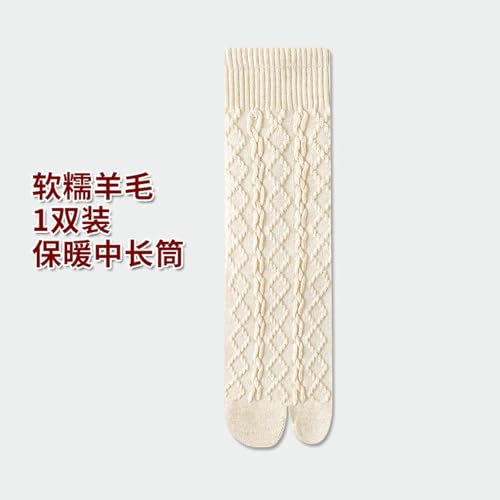 3 pairs - wool warm girls diamond plaid toe autumn and winter socks2