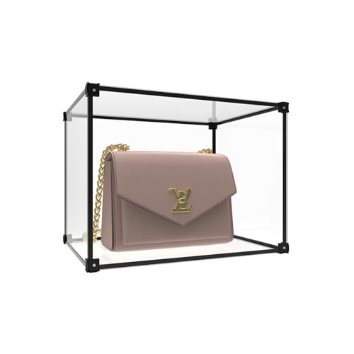 Large Acrylic Display Case Clear for Collectibles Lego 76419 Stackable Dustproof with Door ,Display Box Self-Assembly with Aluminum Alloy Frame for Cars Model Figures (40x30x30cm)