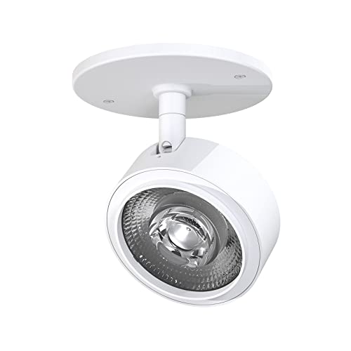 Image of LED Modern Spotlight, Indoor Accent monopoint Lighting Fixture, 10W 3000K for Bookshelf, Art Gallery, Bedroom, Showroom, Kitchen, CRI 90, 38 Angle, ETL Listed,3 Years Warranty, White, 2 Packs