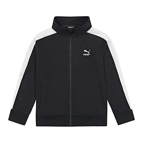 PUMA Kids Mens T7 Core Pack Cotton French Terry Track Jacket Black SM One Size Cover