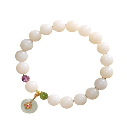 Bracelet Bodhi en jade blanc : un ancrage spirituel au poignet des femmes