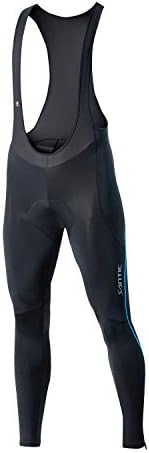 Santic Cycling Bibs Pants Mens Long Tights 3D Padded Bike Legging Blue S