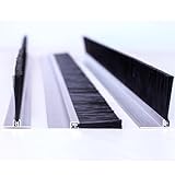 Spazzola a strisce in lega di alluminio, for vetrine, armadi, porte e finestre, spazzole for macchine utensili for la pulizia industriale e commerciale (lunghezza 3,28 piedi)(H,15cm)