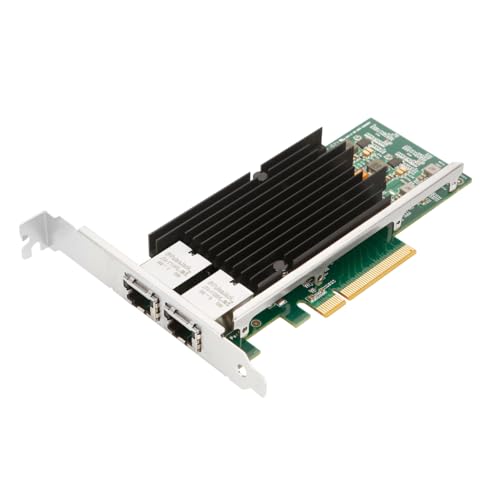 Image of IO CREST PCIe Dual Port 10GB RJ45 Ethernet LAN Card with Intel X540 Controller, for Windows /Linux /ESX Servers, Compare to Intel X540-T2 (10 Gigabit, 2-Port 10G)