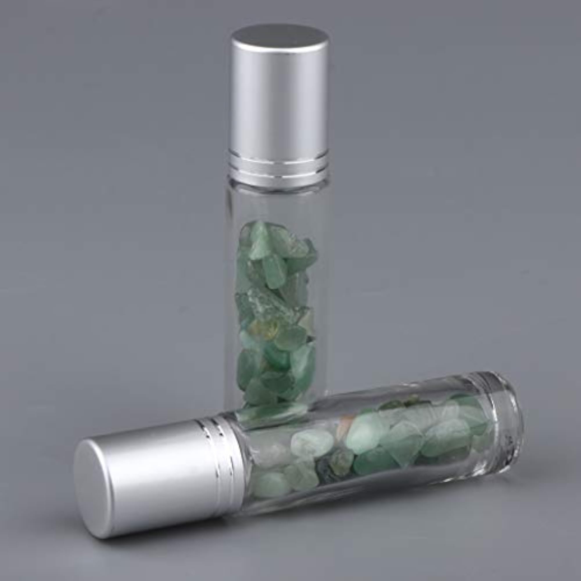 10ml Crystal Glass Roll-on Bottle with Green Aventurine