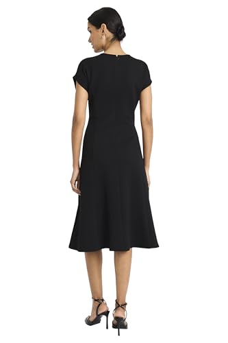 Maggy London Women's Classic Crew Neck Short Sleeve Midi-Special Occasion Fitted A-line Wedding Guest Wear to Work Dress3
