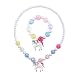 SkyWiseWin Chunky Jewelry Unicorn Necklace and Bracelet Set for Girls Little Kids
