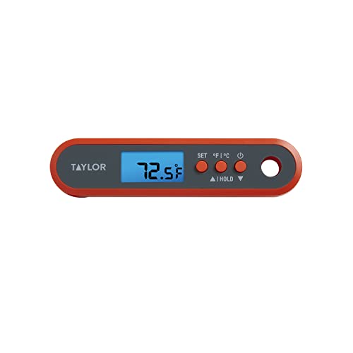 Taylor Digital Waterproof Food Meat And Candy Thermometer, With A Folding Probe, Programmable Presets, Backlit Display, Andincludes 2 Aaa Batteries #TOP6