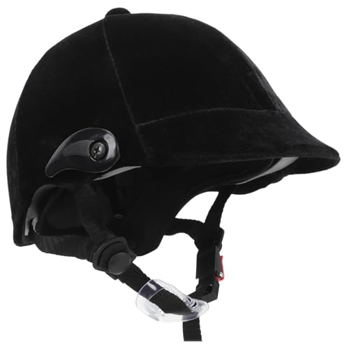 Casco de equitación para niña negro ideal para rutas a caballo y bici