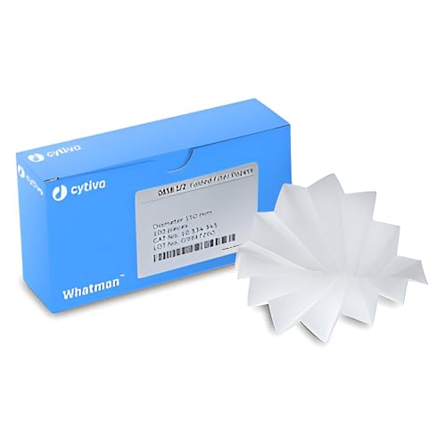 GE Bio-Sciences 10334345 Filter Paper, Grade 0858-1/2, Folded, Prepleated, Circle, Cellulose, 150 mm Diameter (Pack of 100)