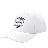 CIZIEOE Baseball Kappe Baseball Cap Aquarell Wal Trio in grau Baseball Cap Pferd Hut Strand Ausflug Cap für Männer Frauen