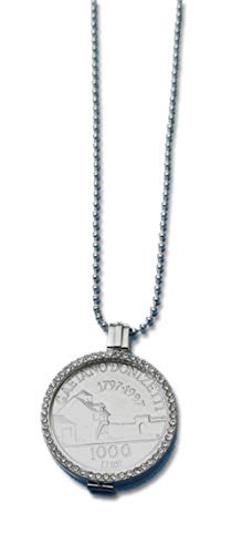 DoniZETTI Moneda 1000 liras colgante de plata esterlina con collar de 90 cm
