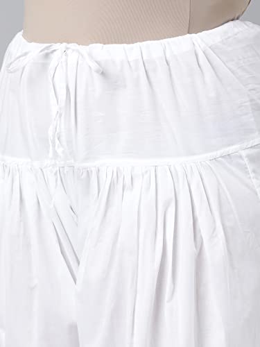 Image of GO COLORS Soft Cotton Salwar for Women | Relaxed Fit, Mid Rise, Ankle Length, Drawstrings