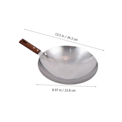 Wok de Acero Inoxidable 22 cm con Mango de Madera miniatura 4