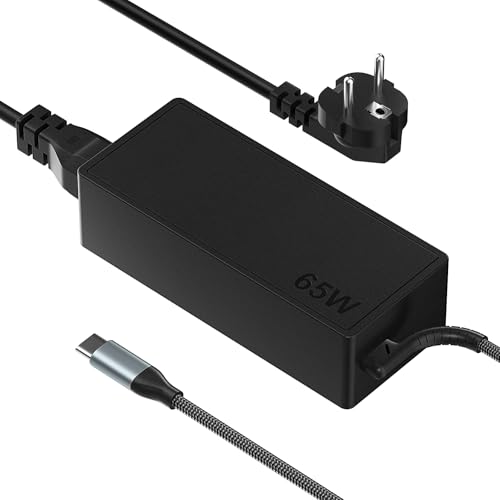 TecQuilious Alimentatore USB C 65W Caricatore Tipo C per Lenovo, ASUS, HP, Dell, MacBook - Cavo 65W con Ricarica rapida, Compatto per Casa/Ufficio/Viaggi (20V 3.25A)​