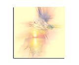 Emballage : carton solide. Image sur toile abstrakt310 _ 60 x 60 cm pastel coucher de soleil Motif abstrait Format carré Reproduction sur châssis