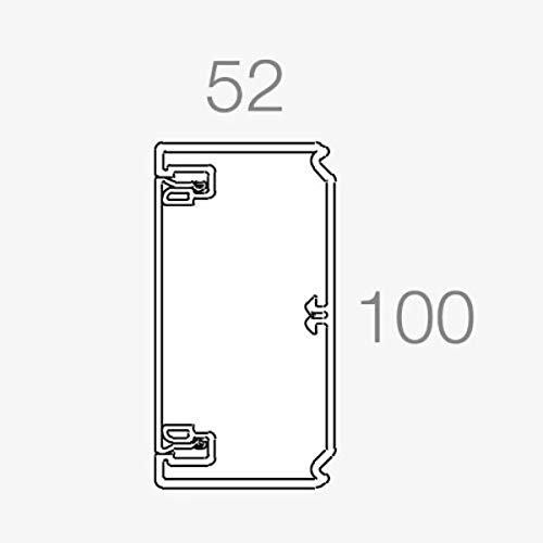 Unex 93371-03 - Tapa final 50x100 u24x pvc aluminio
