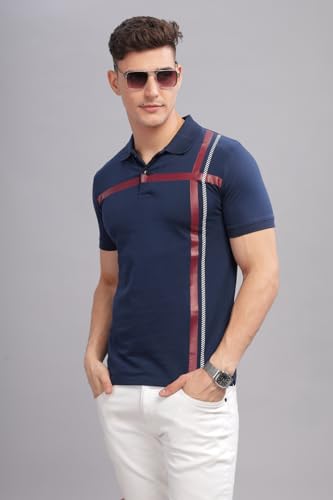 Image of ADRO Regular Fit Polo T-Shirt for Men| Printed Polo T-Shirt | Cotton Polo T Shirt