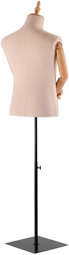 Female Tailors Dummy Mannequin Torso Mannequin Stand, Male Mannequin Male Mannequin Dress Form for Display Clothing, Half Mannequin Torso with Adjustable Height & Metal Base, Easy to Use