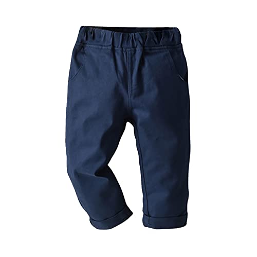 Toddler Boys Chino Pants with Pockets Straight Fit Cargo Dress Pants