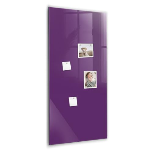 Tableau en verre avec aimants néodyme vertical haut de gamme violet