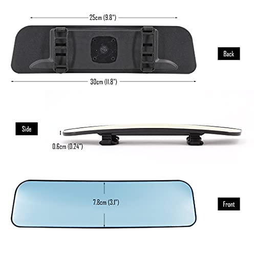 image for UTSAUTO Rear View Mirror Universal Panoramic Anti-glare Car Interior 1