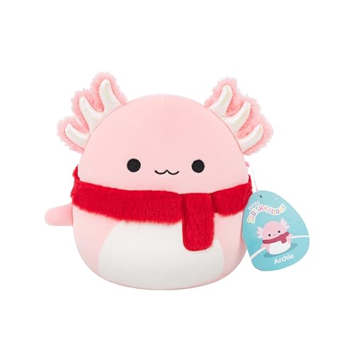 Squishmallows Archie l'Axolotl Rose peluche 19cm doudou mignon collection