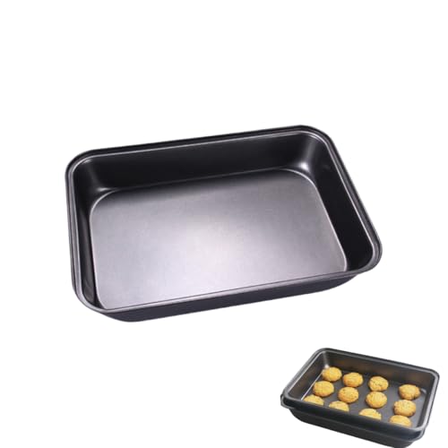 Gtzbciv ケーキパン ベーキングトレ カーボン スチール ロースト パノンスティック スクエア ベーキング トレイ ターキー ロースター パン ラック 耐熱皿 トースター用 オーブン 食品 容器 オーブン用 お手入れ簡単 1個 (【15608】小 1