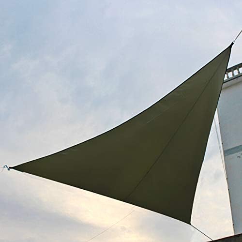 Miniatura 2 de Alapaste Toldo triangular de 10 x 10 x 10 pies con cuerda, impermeable, bloqueo UV, para patio, instalaciones y actividades al aire libre