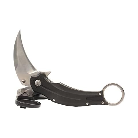 MASALONG kni250 falcon folding claw pocket survival tactical knife D2 steel blade (silver blade) Cover