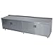 Advance Tabco HF-SS-307 30" x 84" 14 Gauge Enclosed Base Stainless Steel Work Table with Hinged Doors and 1 1/2" Backsplash