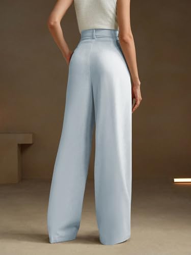 Image of KERI PERRY Trousers for Woman Pants Women's Formal Office Korean | Black Beige Track Pant | Straight | Cotton Spandex Stretchable Trouser | High-Waisted Bottom Wear