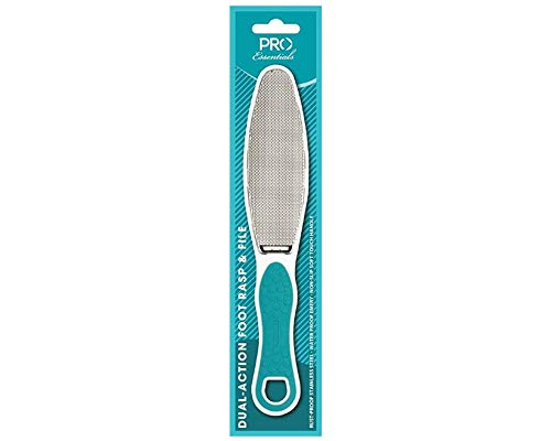 Image of PRO Essentials Dual Action Foot File Turquoise | Callus & Dead Skin Remover | Effective Feet Scraper for Smooth, Soft Feet