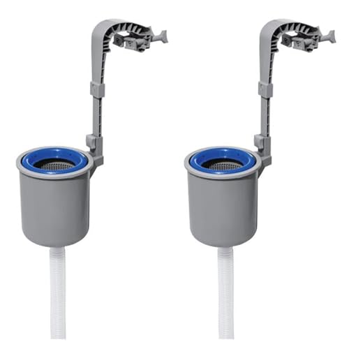Bestway 2 Pack FlowClear Pool Surface Skimmer, Wall Mounted Above Ground Automatic Water Cleaner with 530 Gallon and Above Filter Pumps