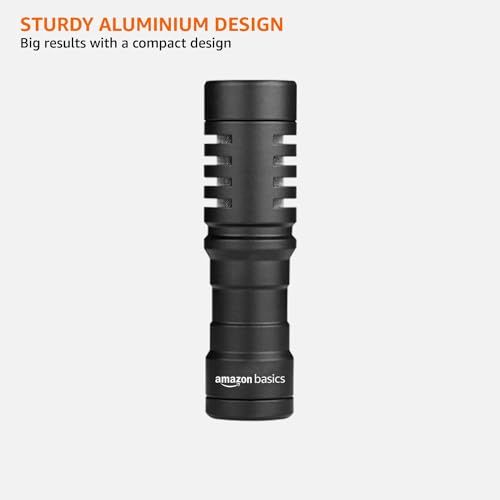 Image of amazon basics Cardioid Shotgun Microphone | Real Time Monitoring Compatible with iPhone /Android Smartphones, DSLR Cameras Camcorders for Live Streaming & Audio Recording