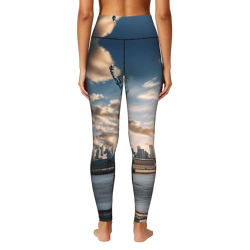 Leggings de la Estatua de la Libertad con bolsillos para entrenar sin molestias 4