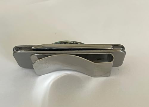 Native American Hand Crafted Money Clip Holder Organizer with Oval Muliti Zuni Inlay Piece3