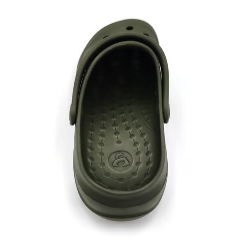 Amoji Garden Clogs Shoes Garden Shoes Gardening Shoes Summer Clogs Yard Shoes CL212 ArmyGreen Size 12-12.5 Women/9.5-10 Men by Amoji - Used condition - Image 5