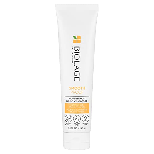 Biolage SmoothProof Leave-In Cream | Controls Frizz, & Detangles for Smoother, More Manageable Hair | Paraben-Free | For Frizzy Hair | 5.1 Fl Oz